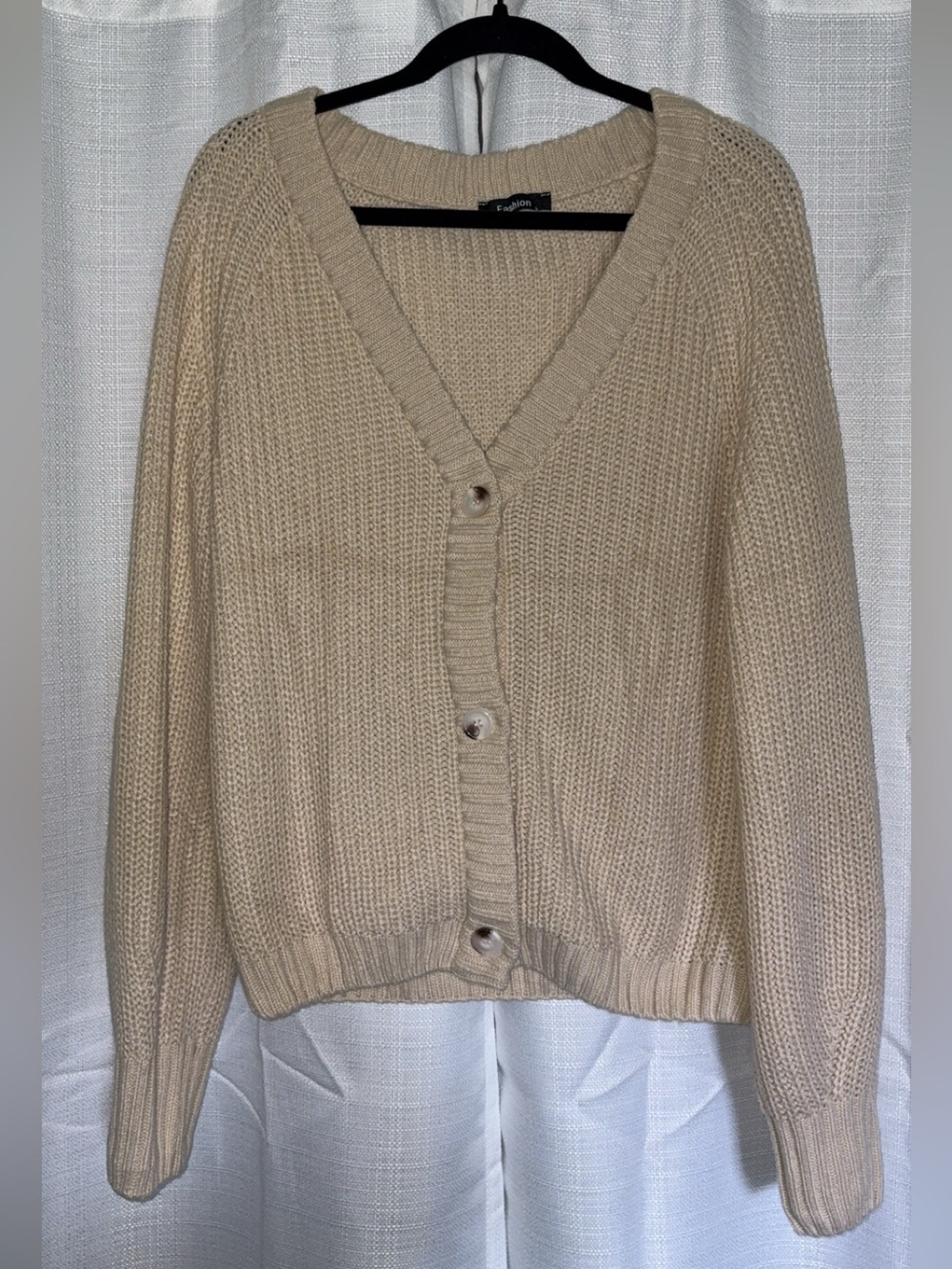 V-Neck Button Cardigan Sweater